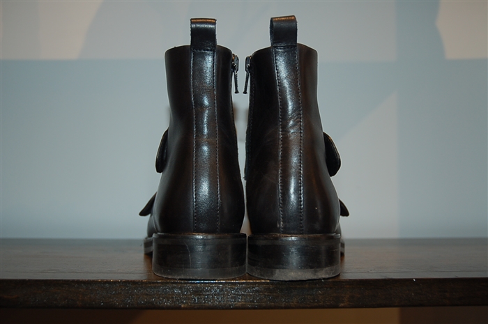 Black Leather Maje Ankle Boots, size 6