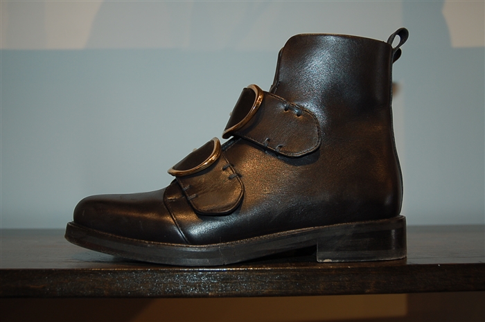 Black Leather Maje Ankle Boots, size 6