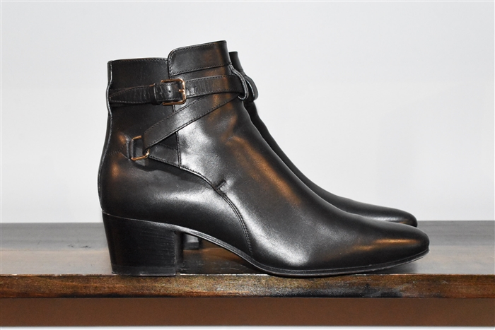 Black Leather Saint Laurent Ankle Boots, size 8.5