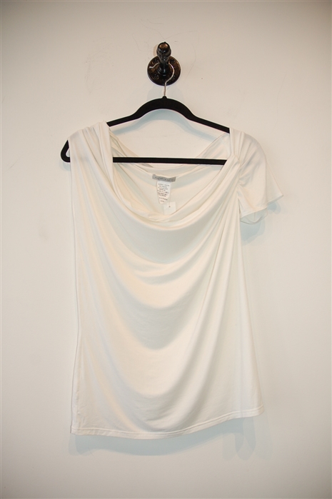 Soft White Sarah Pacini Asymmetrical Top, size L