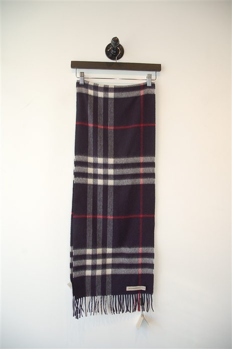Navy Burberry Scarf, size O/S