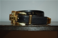 Black Leather Gianni Versace - Vintage Belt, size S