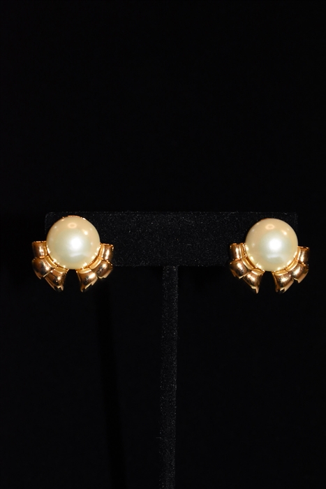 Gold Nina Ricci - Vintage Earrings, size O/S