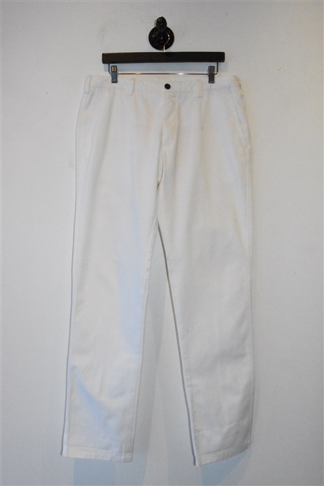 Bright White Armani Collezioni Chinos, size 36