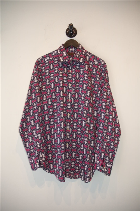Geometric Etro Button Shirt, size XL