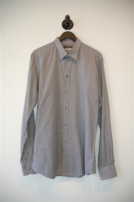 Houndstooth Dolce & Gabbana Button Shirt, size L