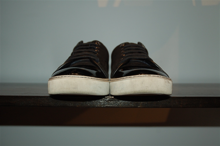 Black Suede Lanvin Sneaker, size 9