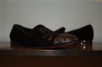 Black Velvet Philipp Plein Slipper, size 9
