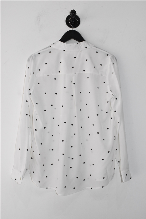 White L'Agence Silk Shirt, size S