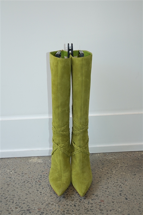 Acid Green Jimmy Choo Boots, size 8.5