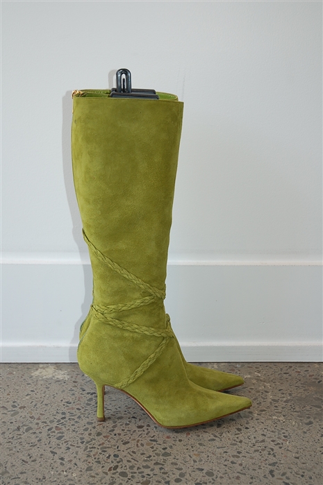Acid Green Jimmy Choo Boots, size 8.5