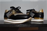 Black & Gold Hogan Sneaker, size 9.5