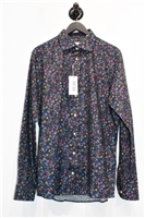 Floral Eton Button Shirt, size L