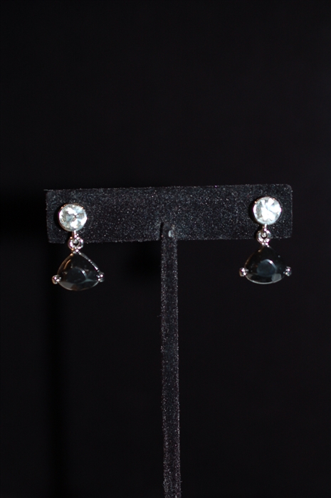 Rhodium Nina Ricci Earrings, size O/S