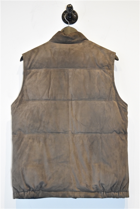 Brown Suede Brunello Cucinelli Vest, size M