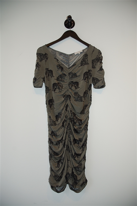 Dark Taupe Sandro Sheath Dress, size M