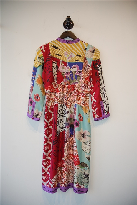 Patchwork Etro Midi Dress, size 8