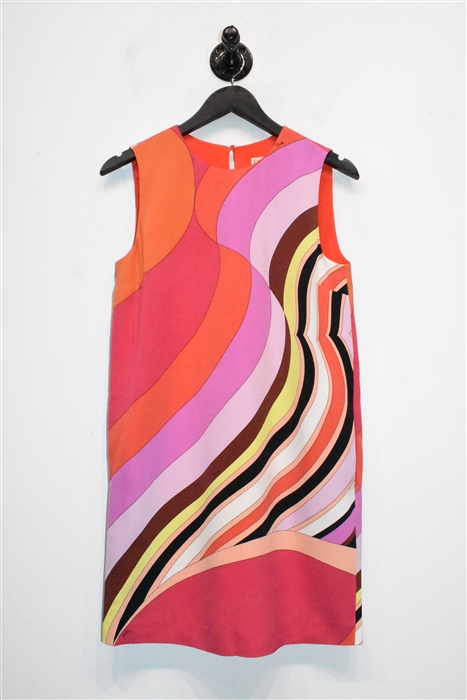 Geometric Emilio Pucci Shift Dress, size S