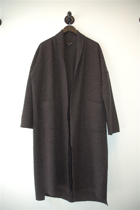 Charcoal Eileen Fisher Long Coat, size XS