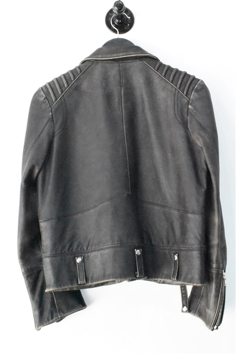 Black Leather The Kooples Leather Jacket, size M