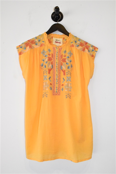 Orange Sorbet Johnny Was Cap-Sleeve, size XS