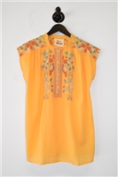 Orange Sorbet Johnny Was Cap-Sleeve, size XS