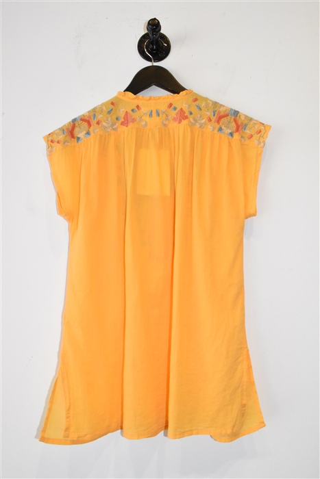 Orange Sorbet Johnny Was Cap-Sleeve, size XS