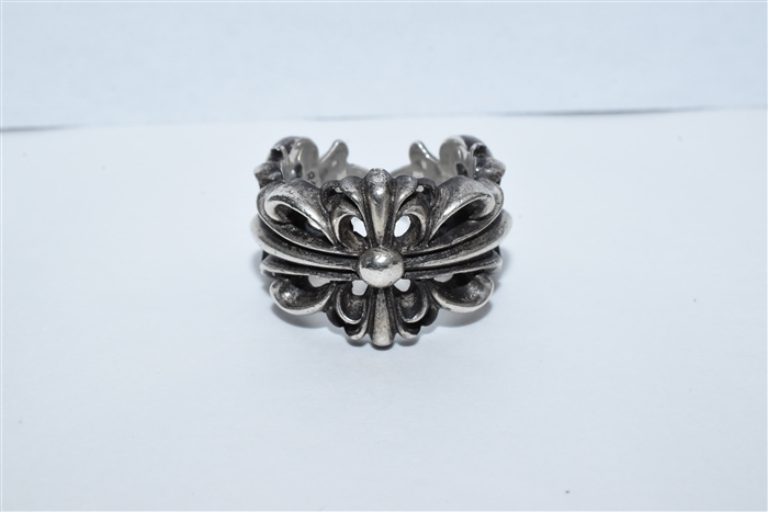 Sterling Silver Chrome Hearts Ring, size O/S