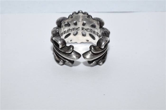 Sterling Silver Chrome Hearts Ring, size O/S
