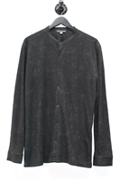 Black Melange John Varvatos Button Shirt, size L