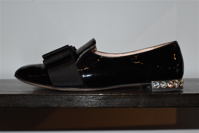Black Patent Miu Miu Loafer, size 7.5