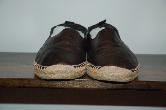 Black Leather Saint Laurent Espadrilles, size 10.5