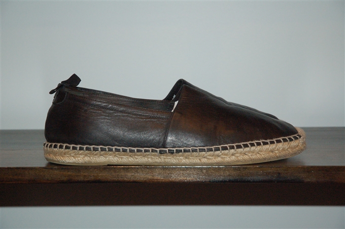 Black Leather Saint Laurent Espadrilles, size 10.5