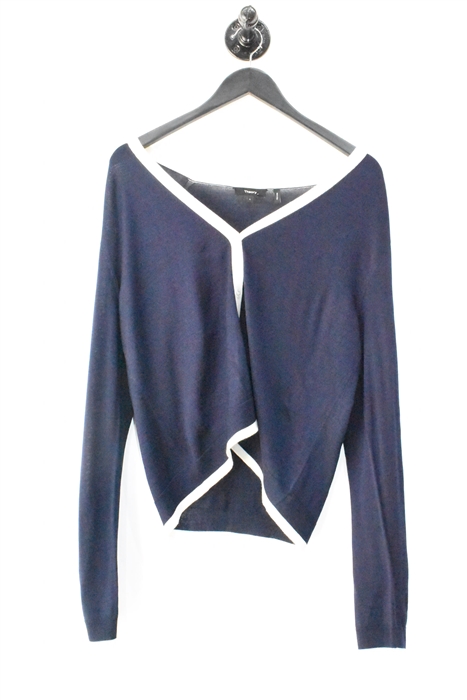 Navy & White Theory Cardigan, size L