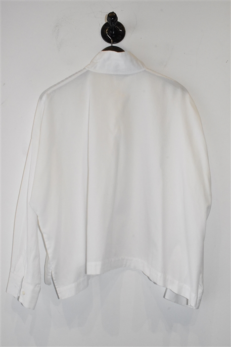 Bright White Eskandar Shirt, size S