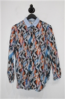 Abstract Print Carven Shirt, size 8