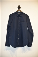 Blue Stripe John Varvatos Button Shirt, size L