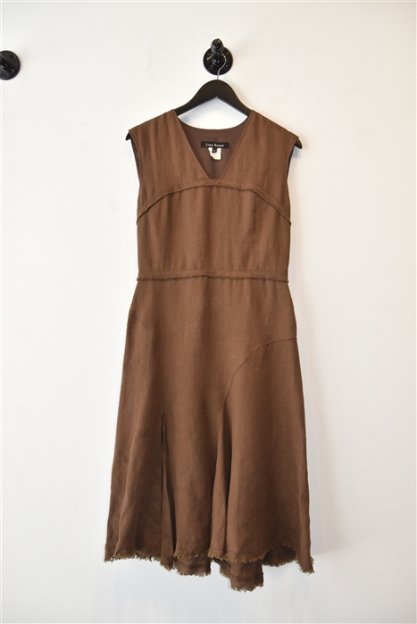 Chocolate Lida Baday A-Line Dress, size 10