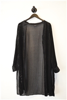 Basic Black Akris Long Cardigan, size 16
