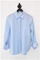 Blue Stripe TWP Button Shirt, size L