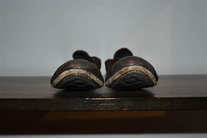 Black & Bronze Chanel Ballet Flats, size 7
