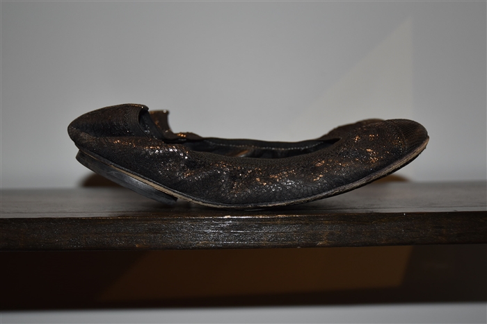 Black & Bronze Chanel Ballet Flats, size 7