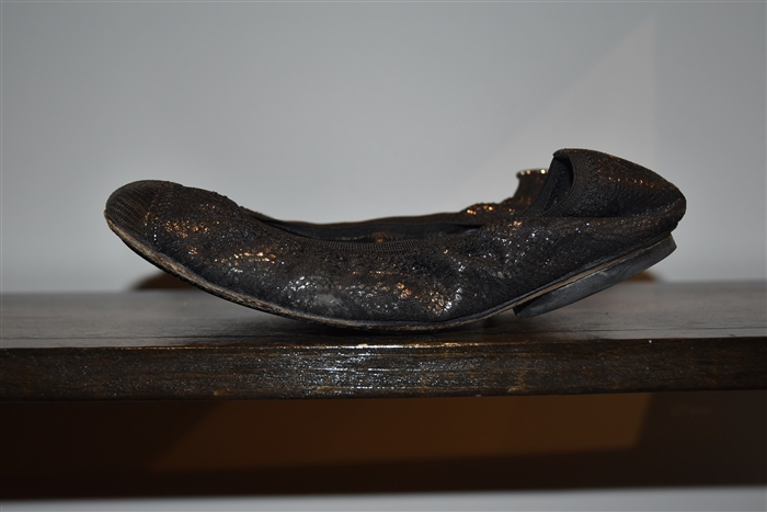 Black & Bronze Chanel Ballet Flats, size 7