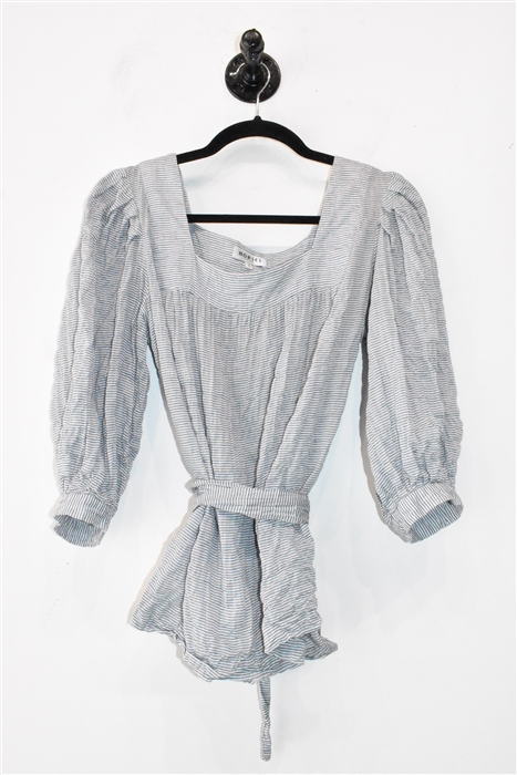 Gray Stripe Horses Atelier Pullover, size S