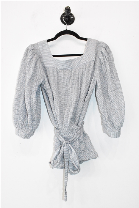 Gray Stripe Horses Atelier Pullover, size S