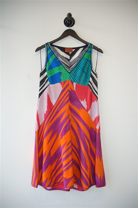 Multi-print Missoni Trapeze Dress, size 6