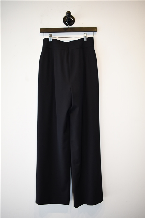 Basic Black Escada Wide-Leg Trousers, size 4
