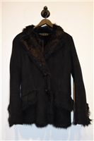 Basic Black Gucci Shearling Jacket, size 6