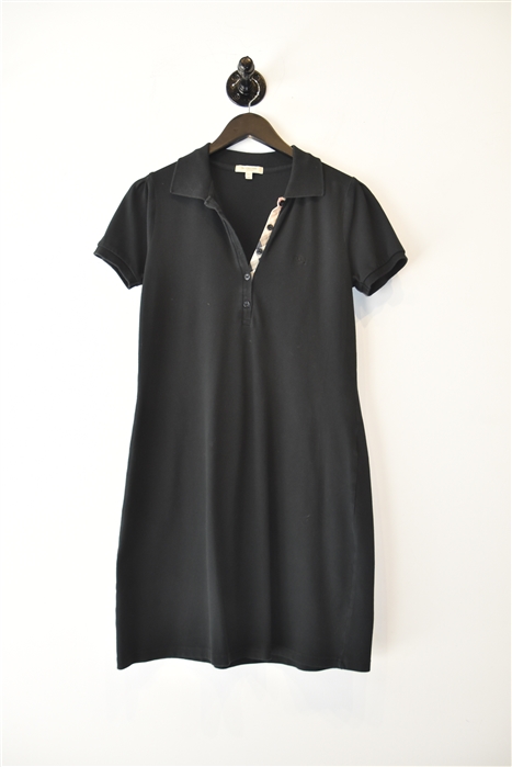 Basic Black Burberry Shirt Dress, size M