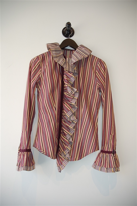 Striped Etro Button Blouse, size 6